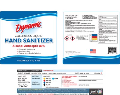 128 Ounce Hand Sanitizer (03233 Dynamic 1 Gallon Hand Sanitizer Liquid)